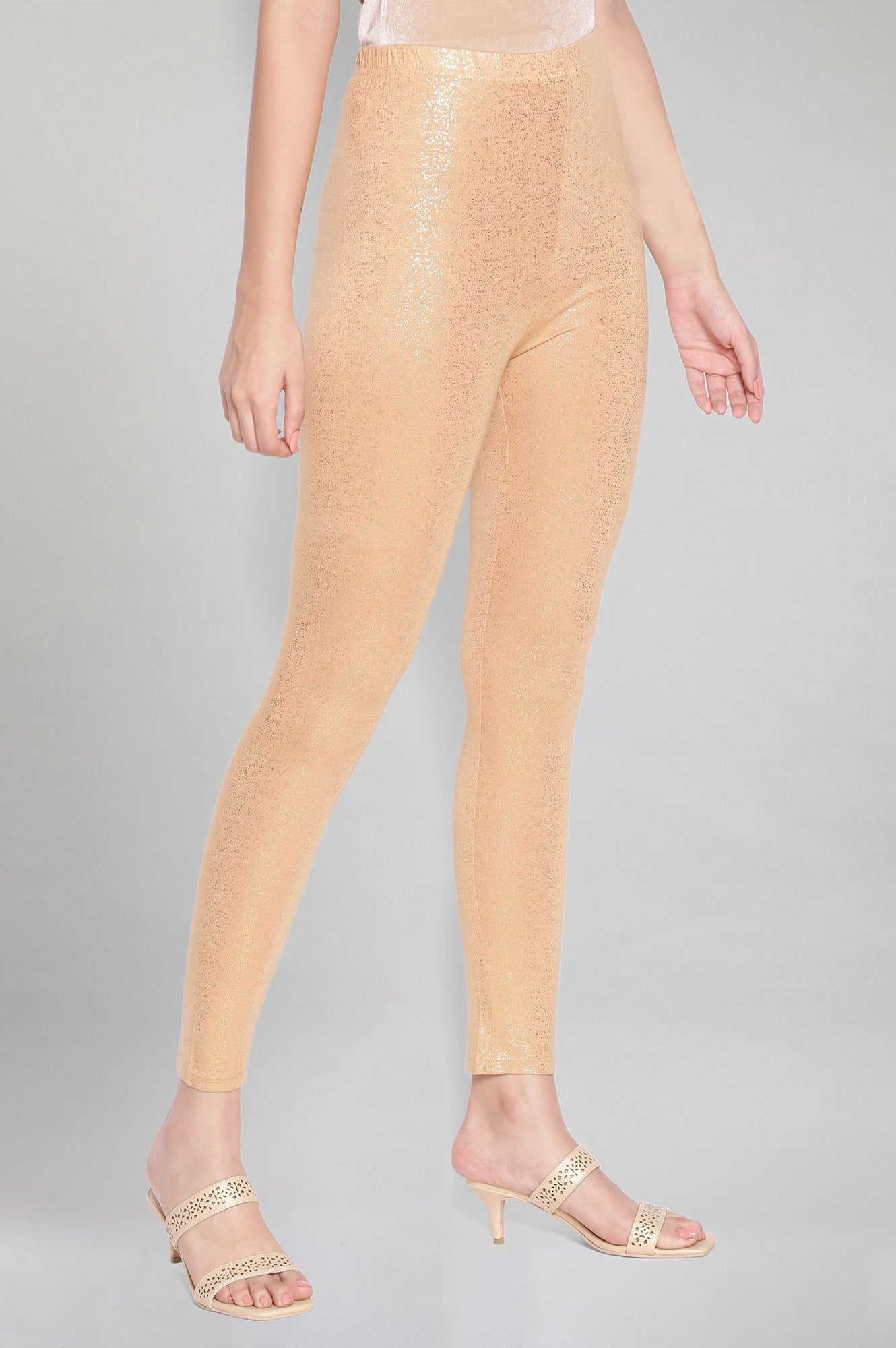 Dark Shimmer Gold Solid Tights