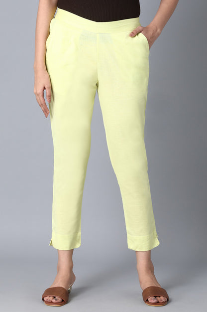 Yellow Slim Fit Trouser Pants