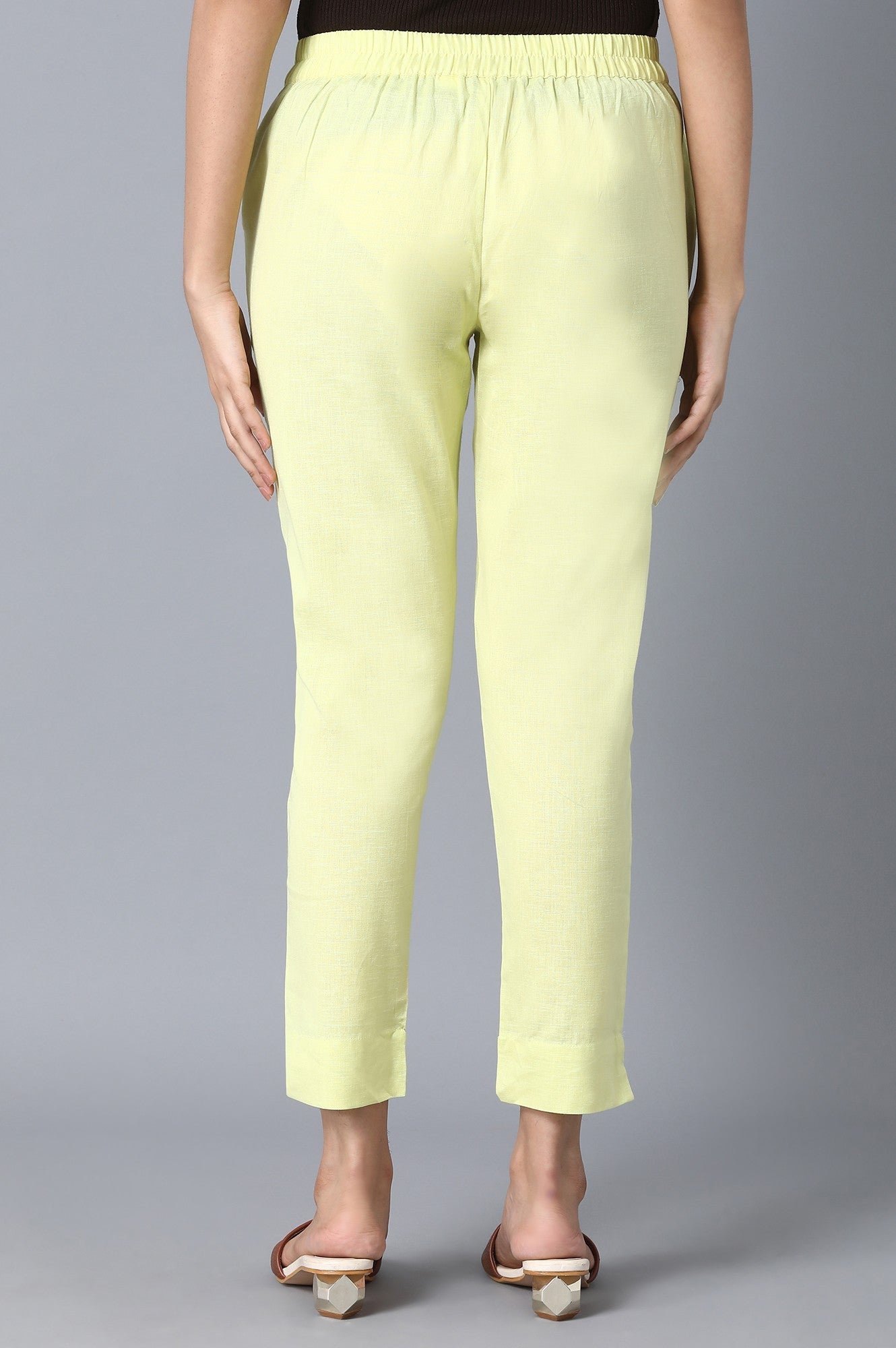 Yellow Slim Fit Trouser Pants