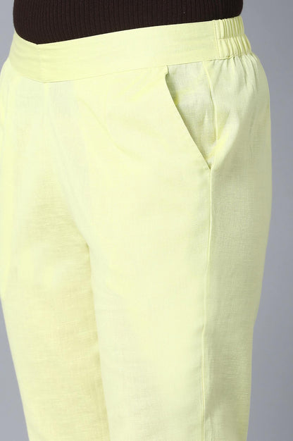 Yellow Slim Fit Trouser Pants