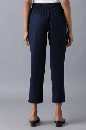 Blue rollup hem trousers