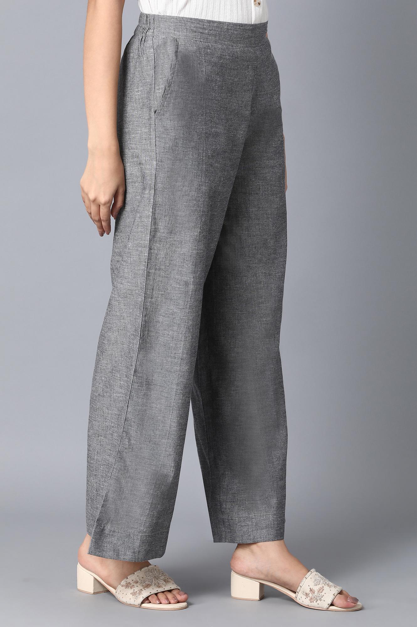 Grey Loose Fit Palazzo