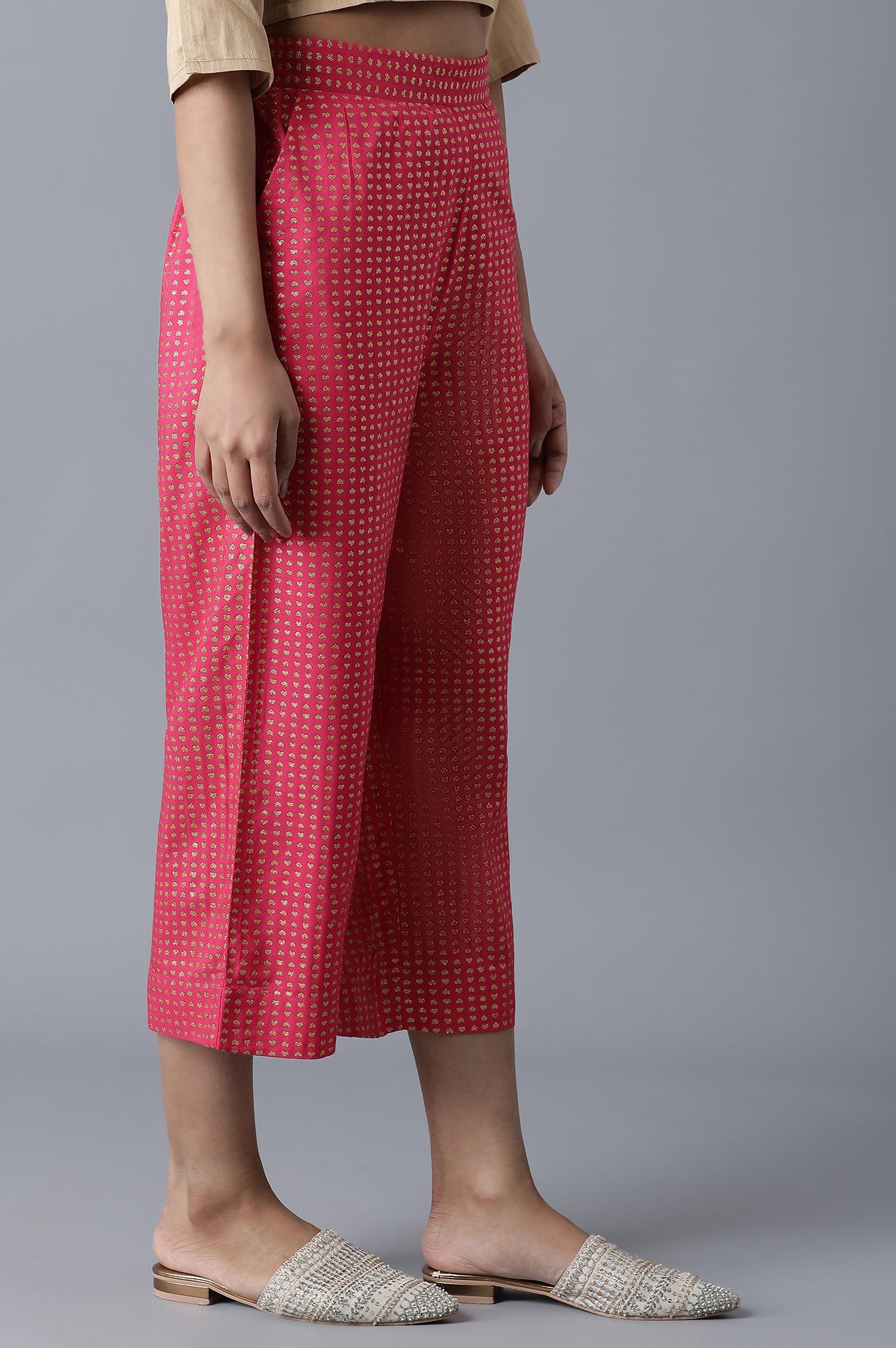 Red Geometrical Print Culotte