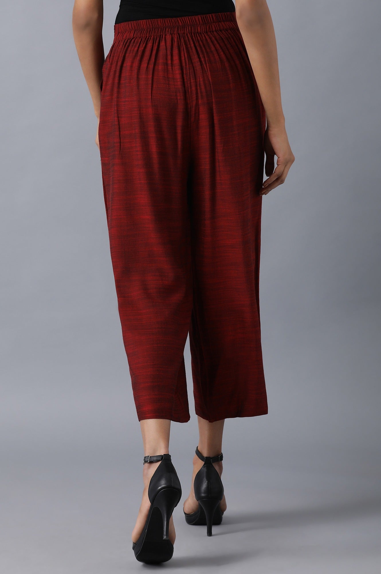 2 Tone Red Solid Culottes