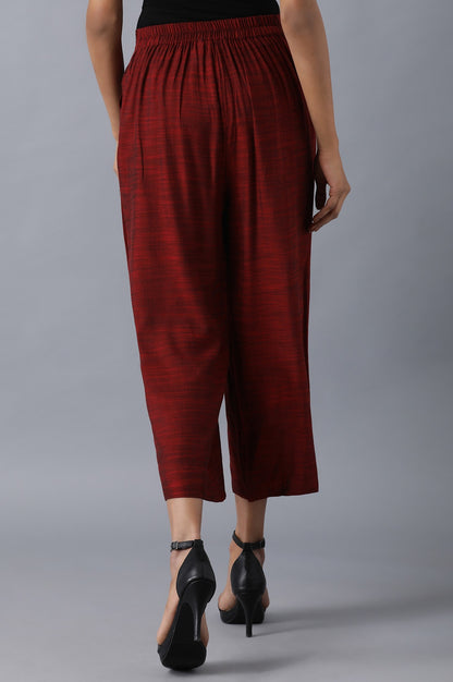 2 Tone Red Solid Culottes