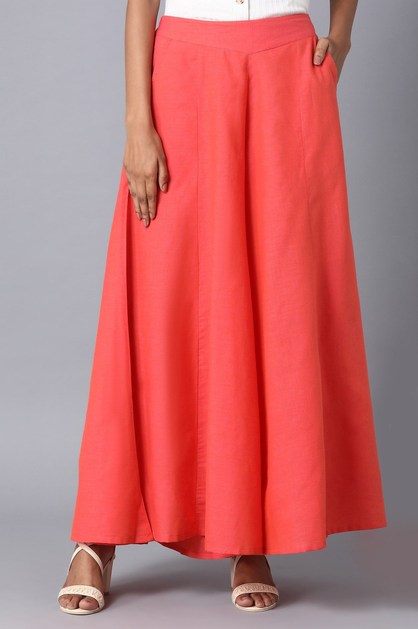 Orange Loose Fit Palazzo