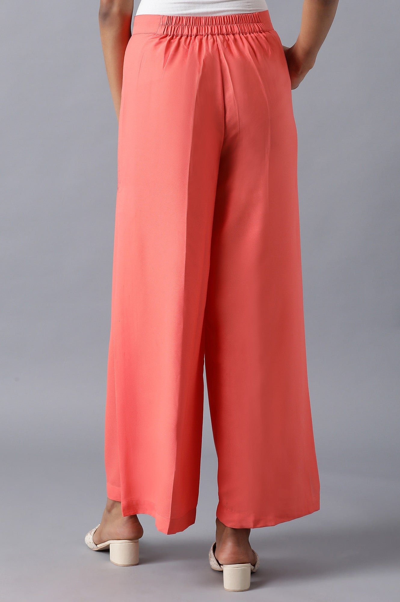 Pink Side Pleated Palazzo