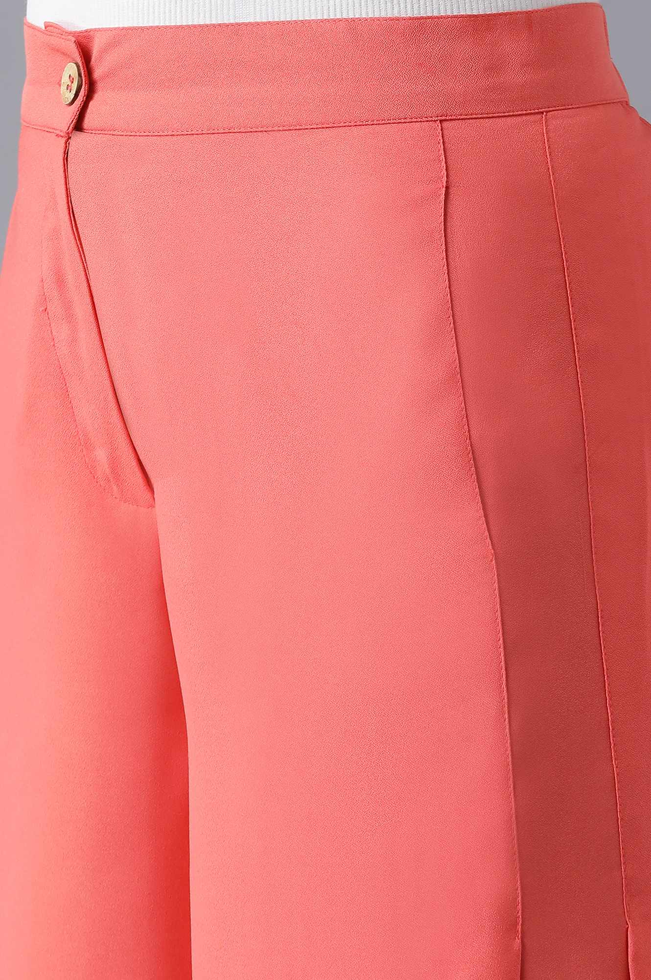 Pink Side Pleated Palazzo