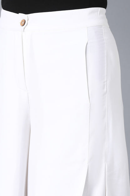 White Loose Fit Palazzo