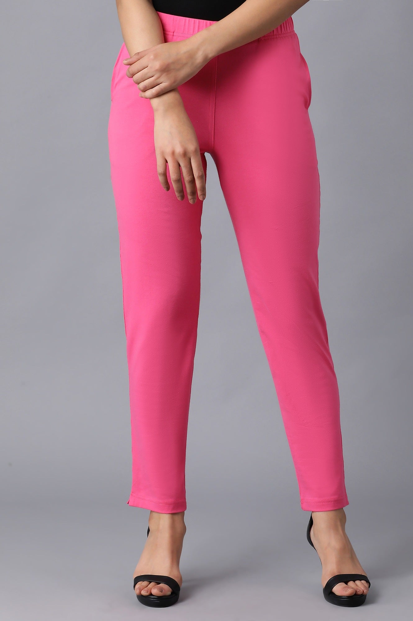 Pink Cotton Jersy Pants