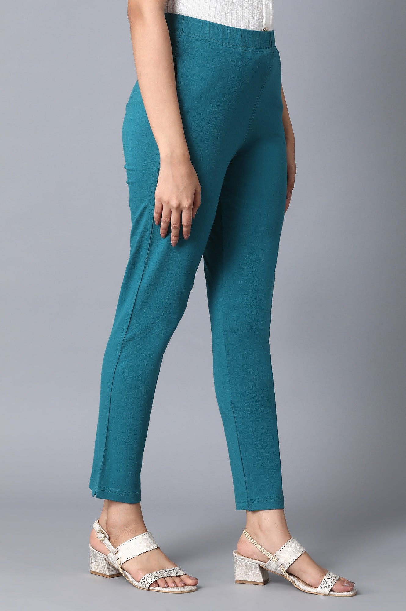 Green Slim Fit Pants