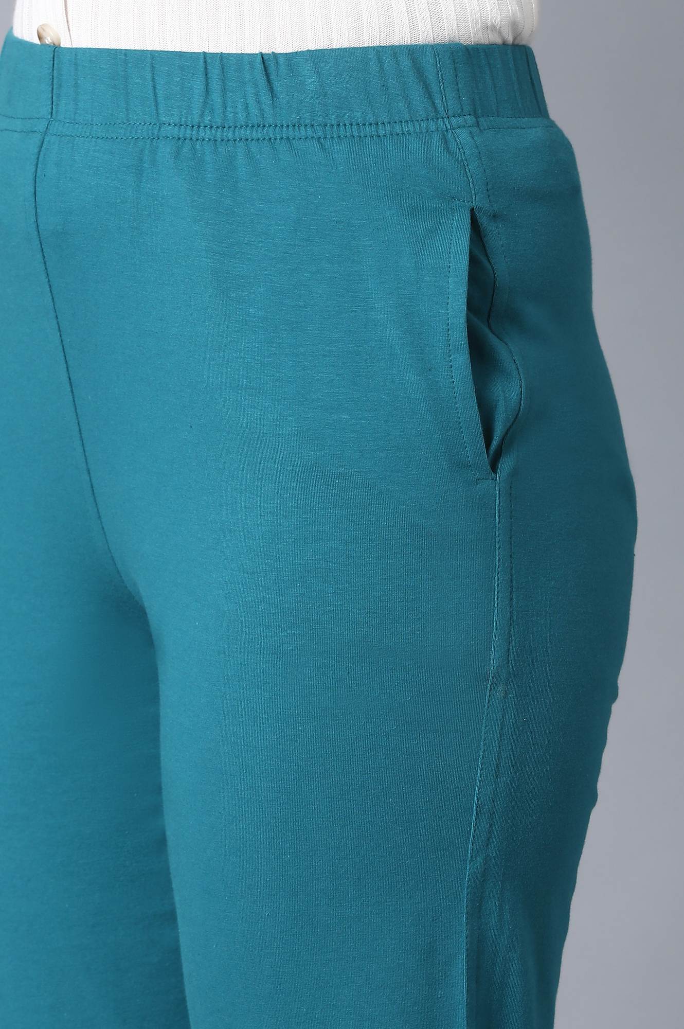 Green Slim Fit Pants