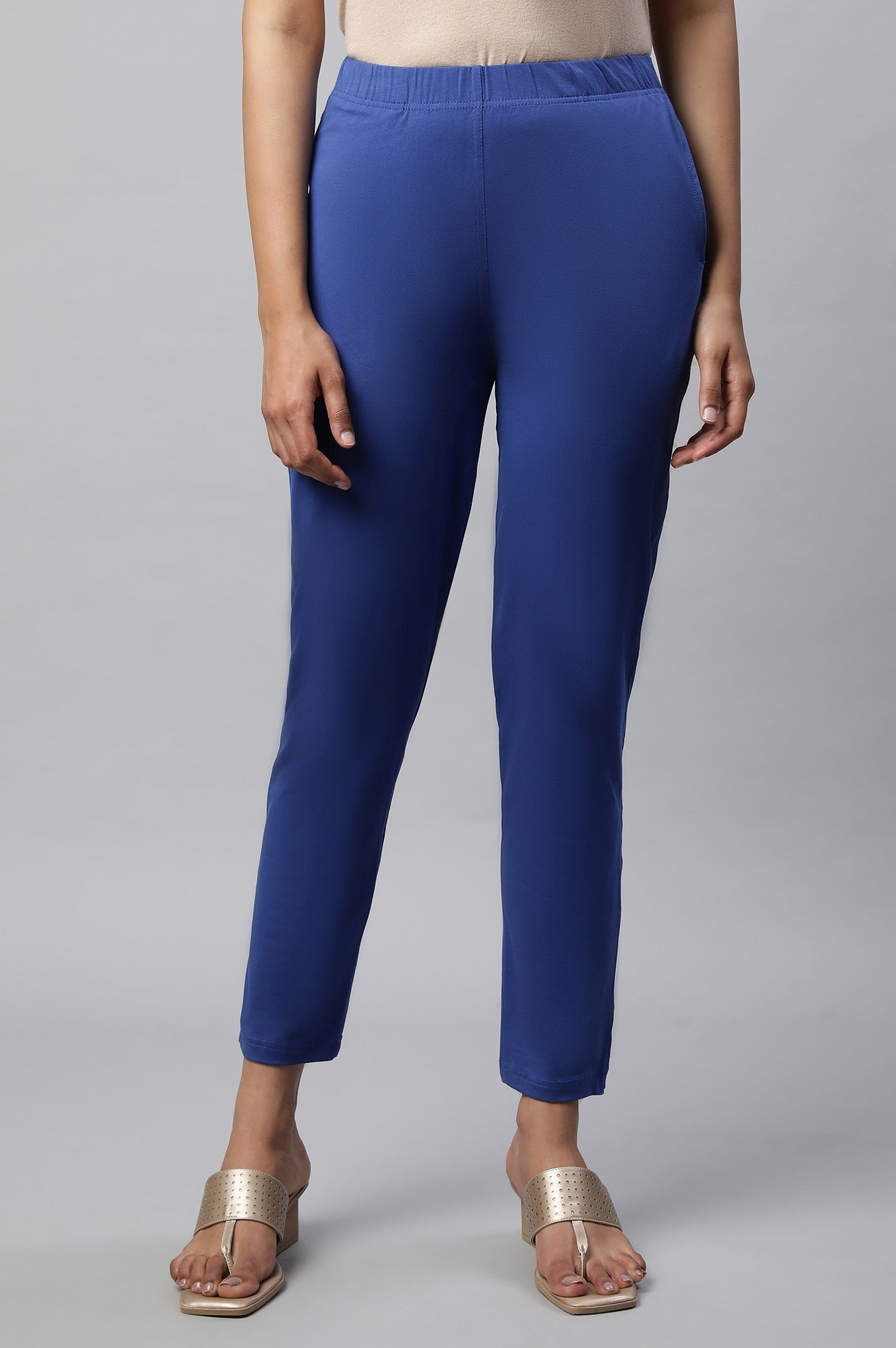 Blue Straight Pants