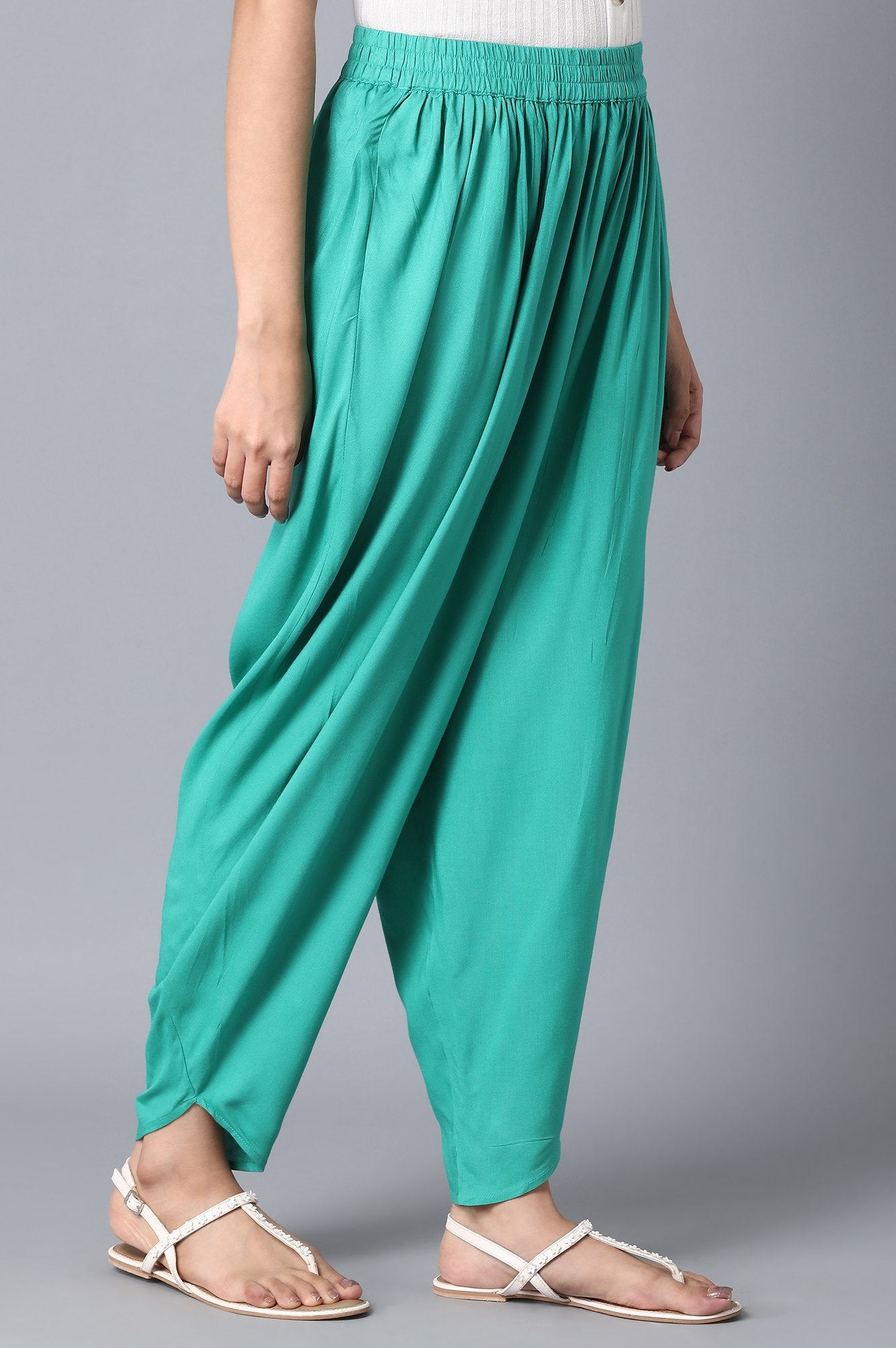 Green Ankle Length Salwar