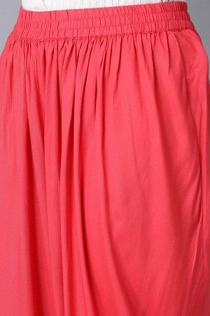 Red Ankle Length Salwar