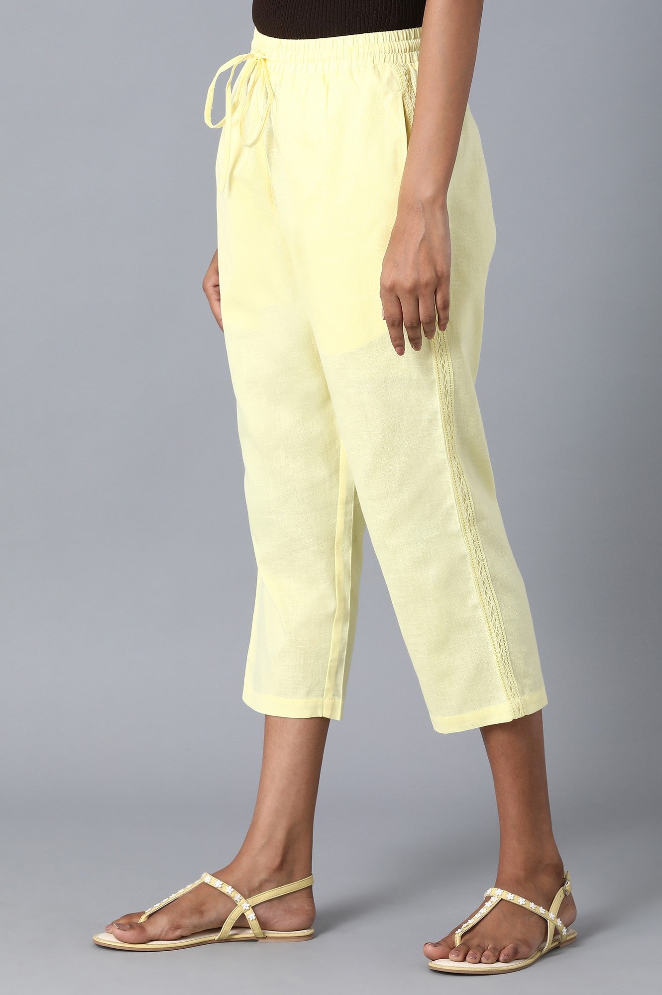 Yellow Slim Fit Trouser Pants