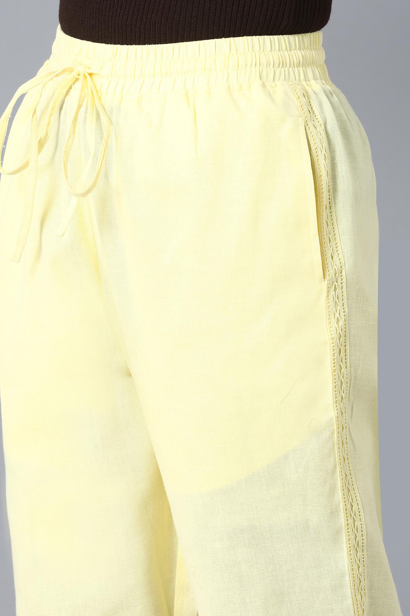 Yellow Slim Fit Trouser Pants