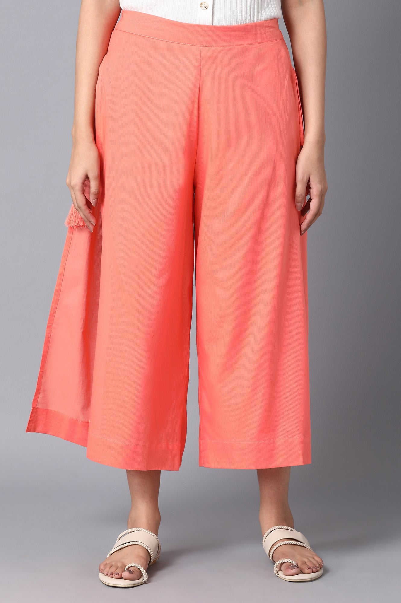 Peach Straight Culottes