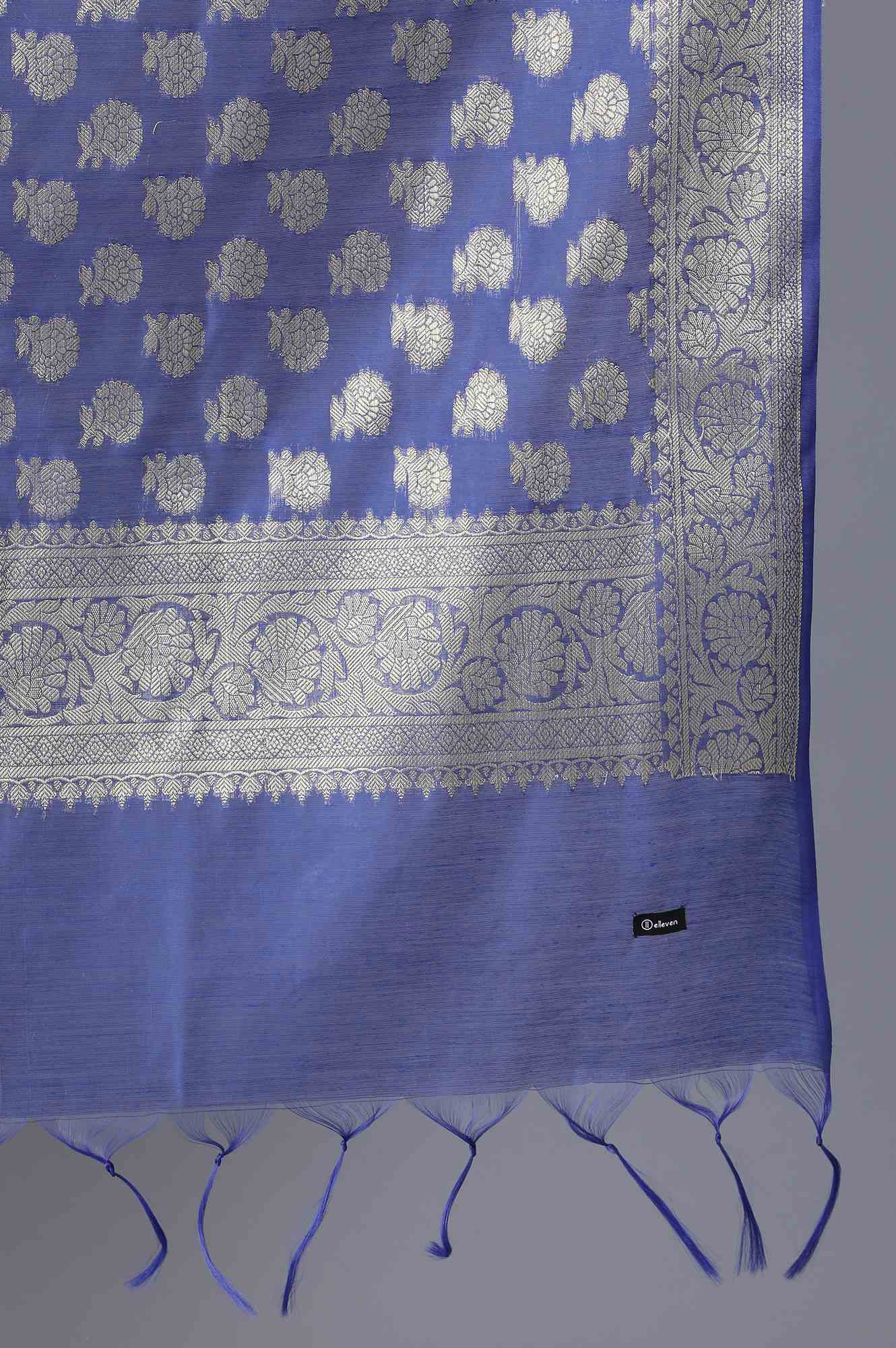 Royal Blue Banaras Jacquard Dupatta