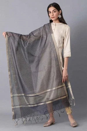 Navy Banaras Jacquard Dupatta