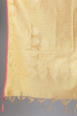 Yellow Banaras Jacquard Dupatta