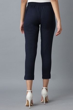 Navy Cotton Trouser