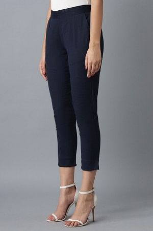 Navy Cotton Trouser