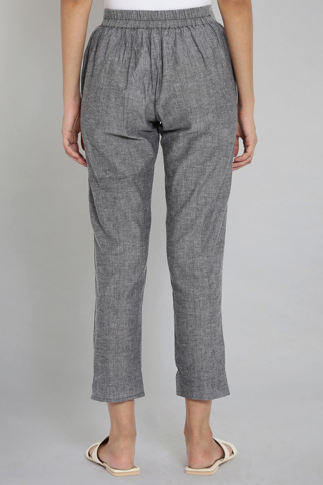 Grey Cotton Trouser