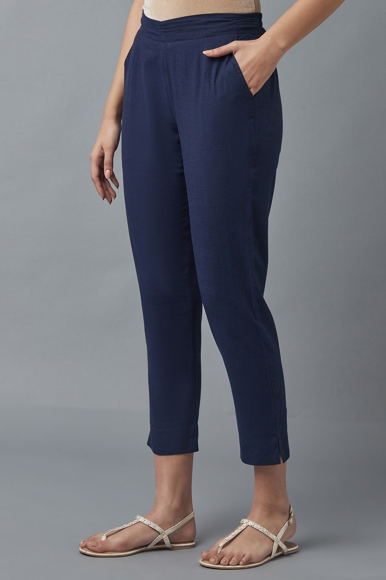 Blue Cotton Trousers