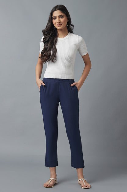 Blue Cotton Trousers