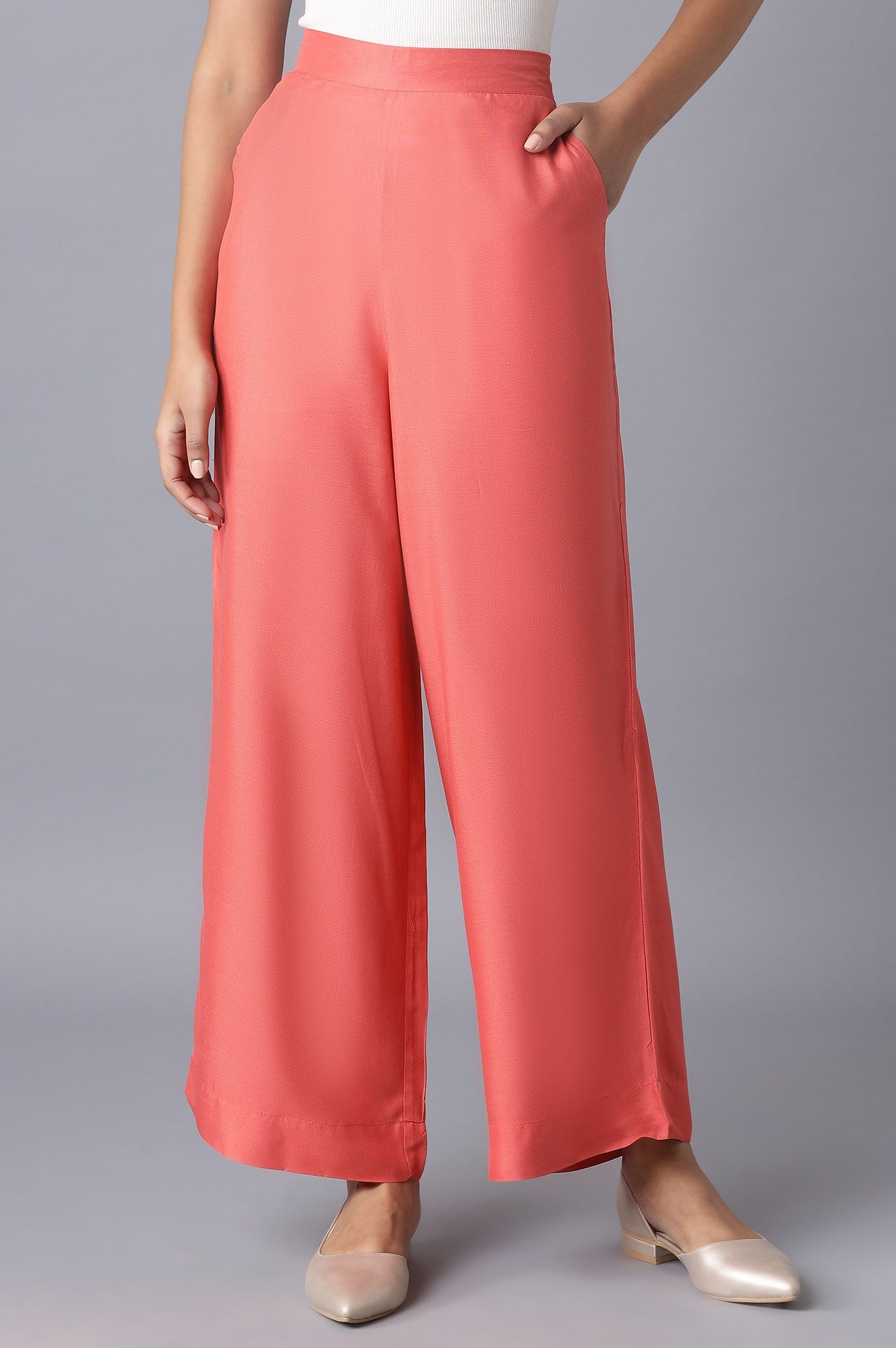 Peach Basic Trousers