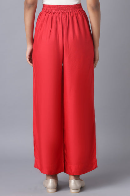 Red Basic Trousers