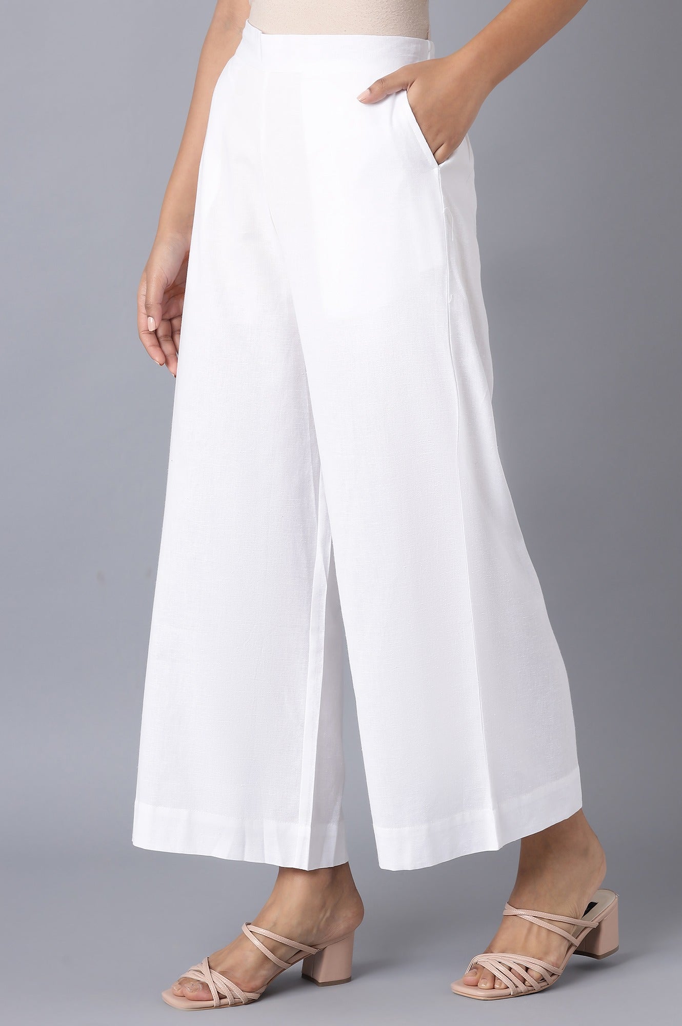 White Basic Trousers