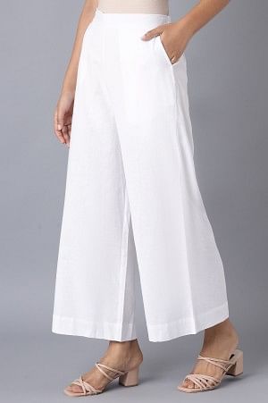 White Basic Trousers