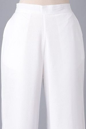 White Basic Trousers