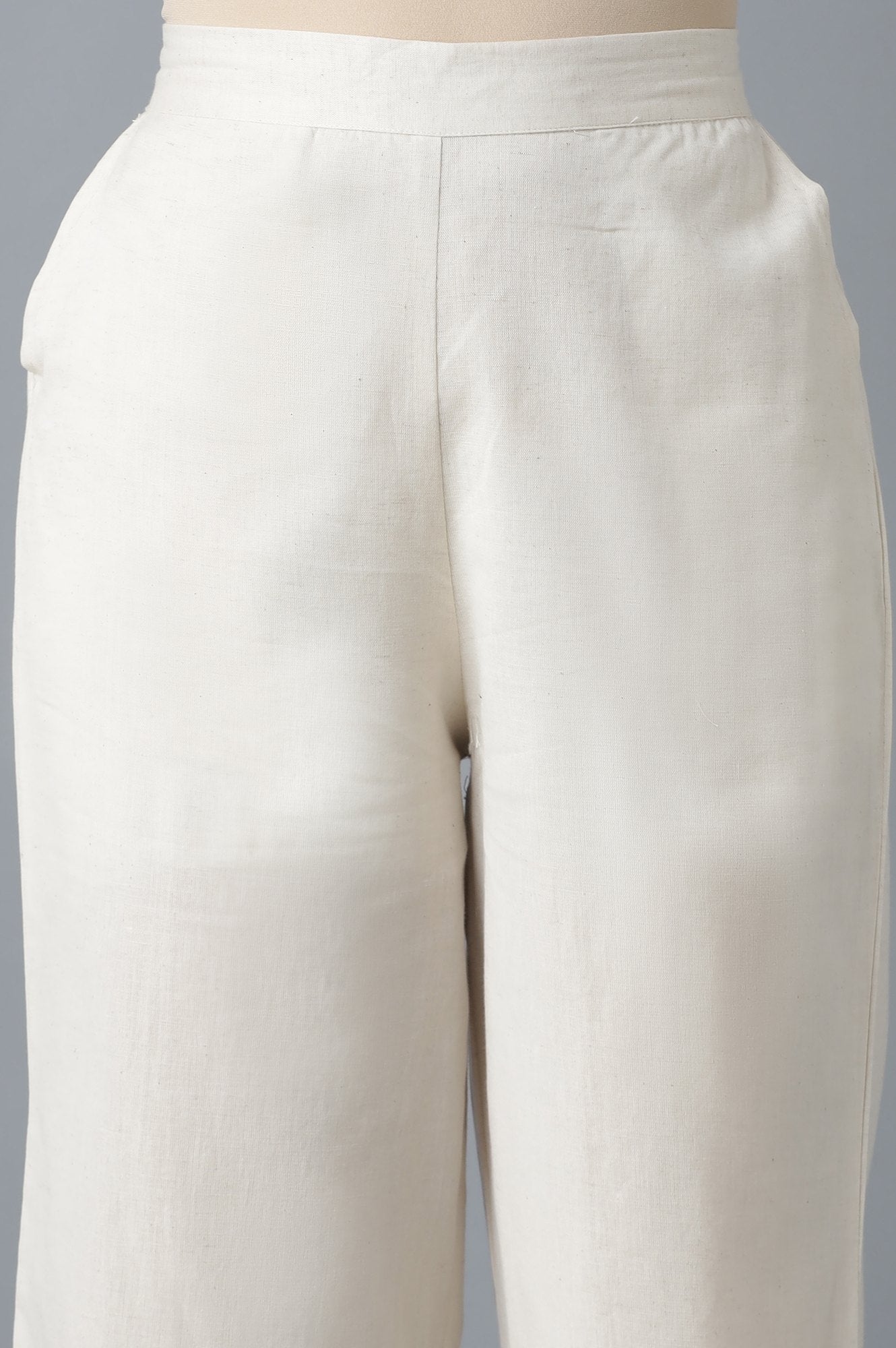 Beige Calf Length Culottes