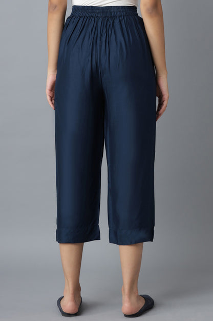 Blue Calf Length Culottes