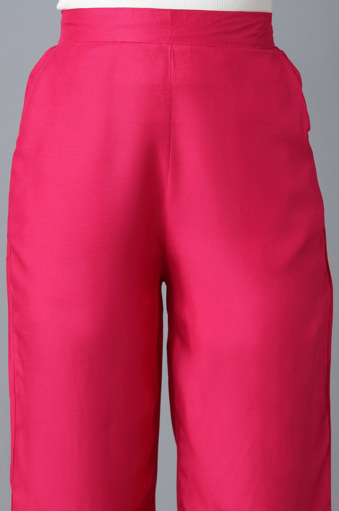 Pink Calf Length Culottes