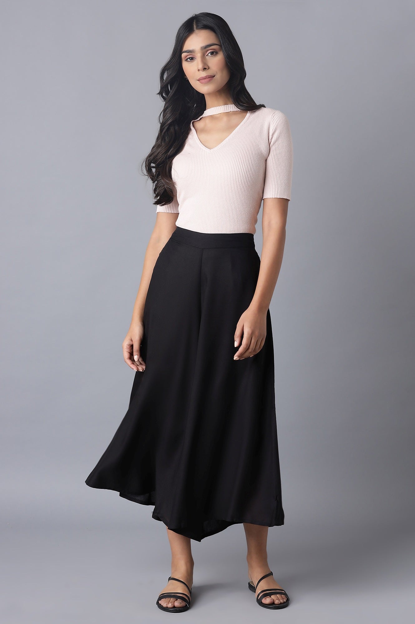 Black Flared Culottes