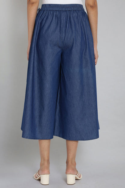 Blue Flared Culottes