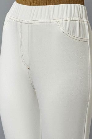 White Twill Jeggings