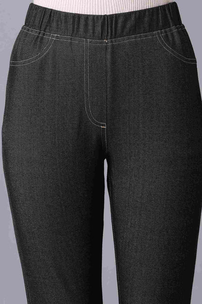 Black Twill Jeggings