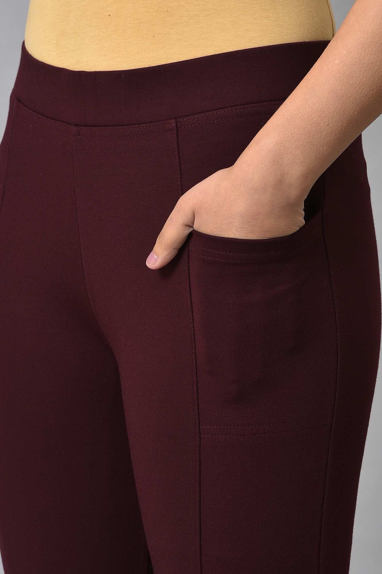 Maroon Yoga Tights