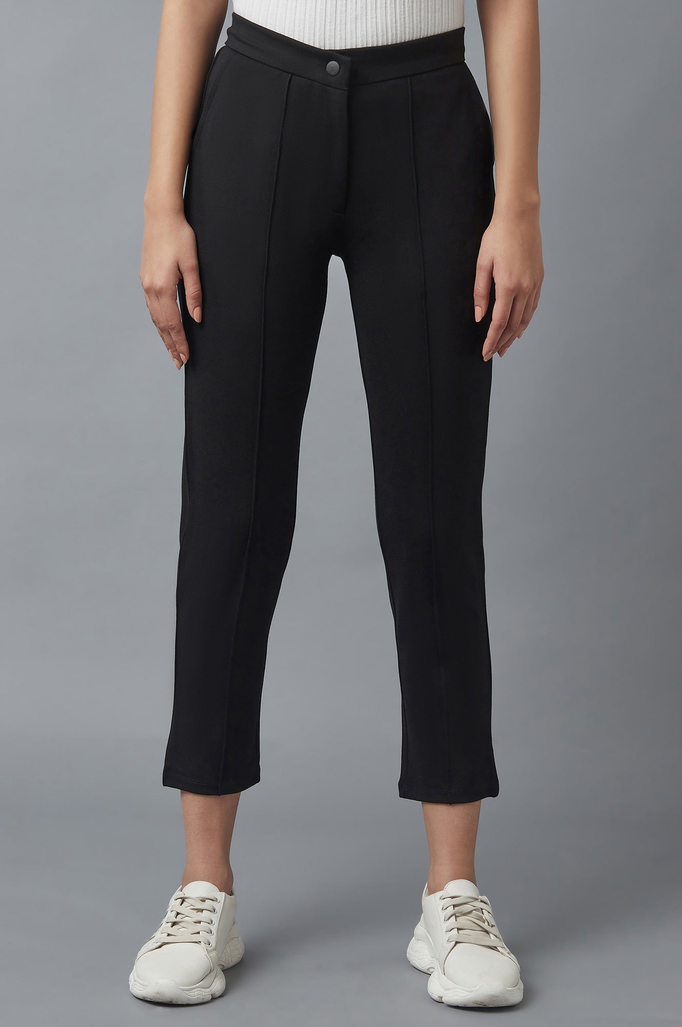 Black Pintuck Trousers