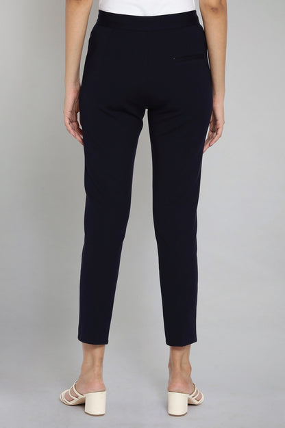 Navy Pintuck Trouser