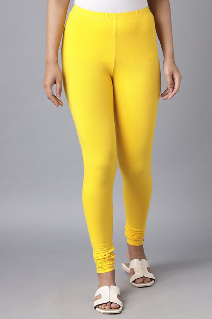 Yellow Skin Fit Churidar