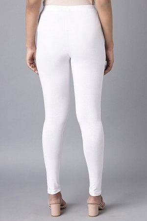 White Solid Tights