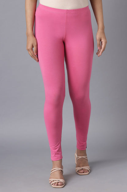 Magenta Pink Cotton Lycra Tights