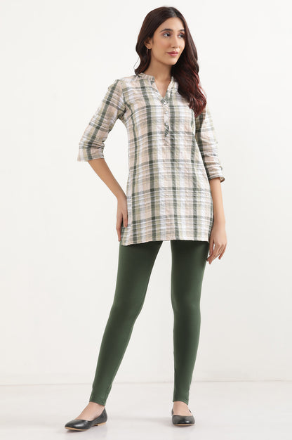 Green Cotton Lycra Tights