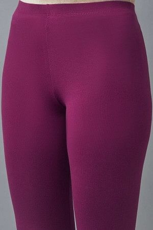 Pink Cotton Lycra Tights